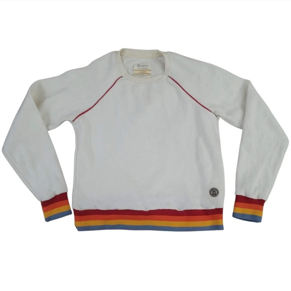 Marine Layer White Re-Spun Sweater with Stripes - Picture 2 of 7